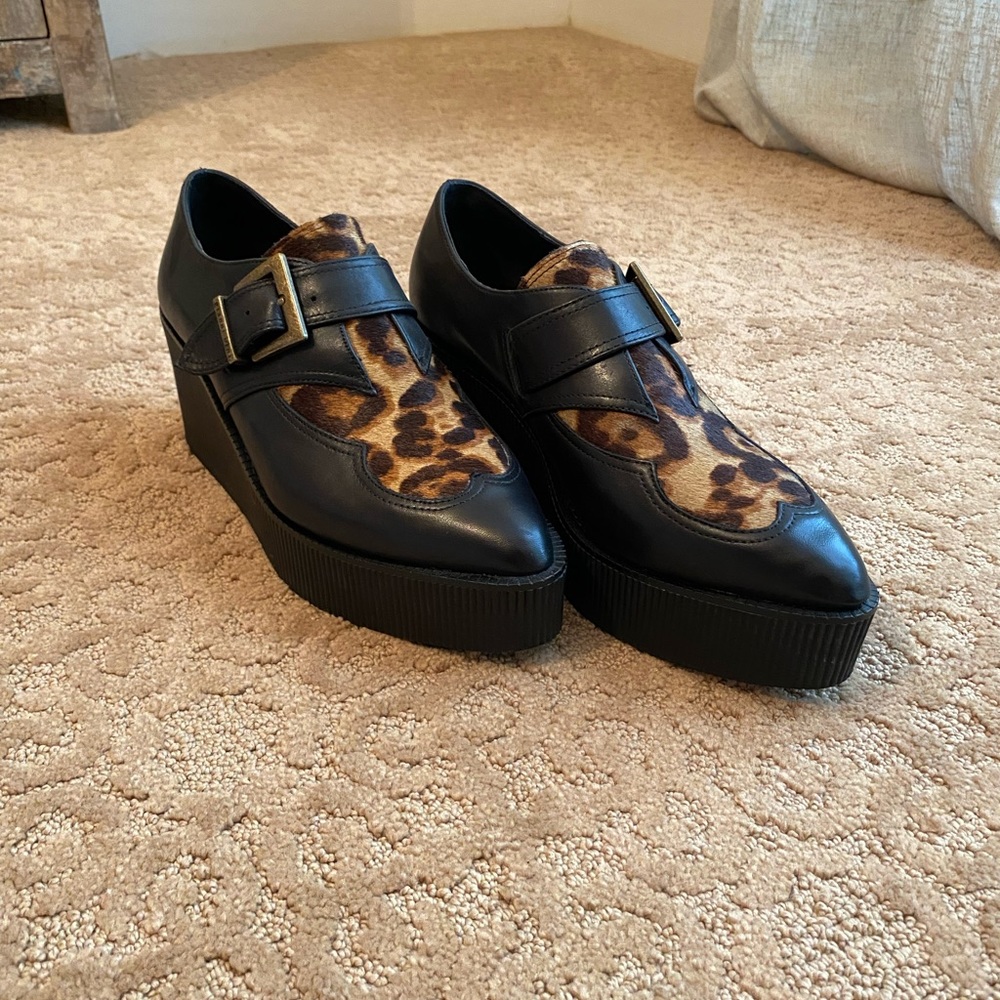 Cheetah Print Platform Loafers